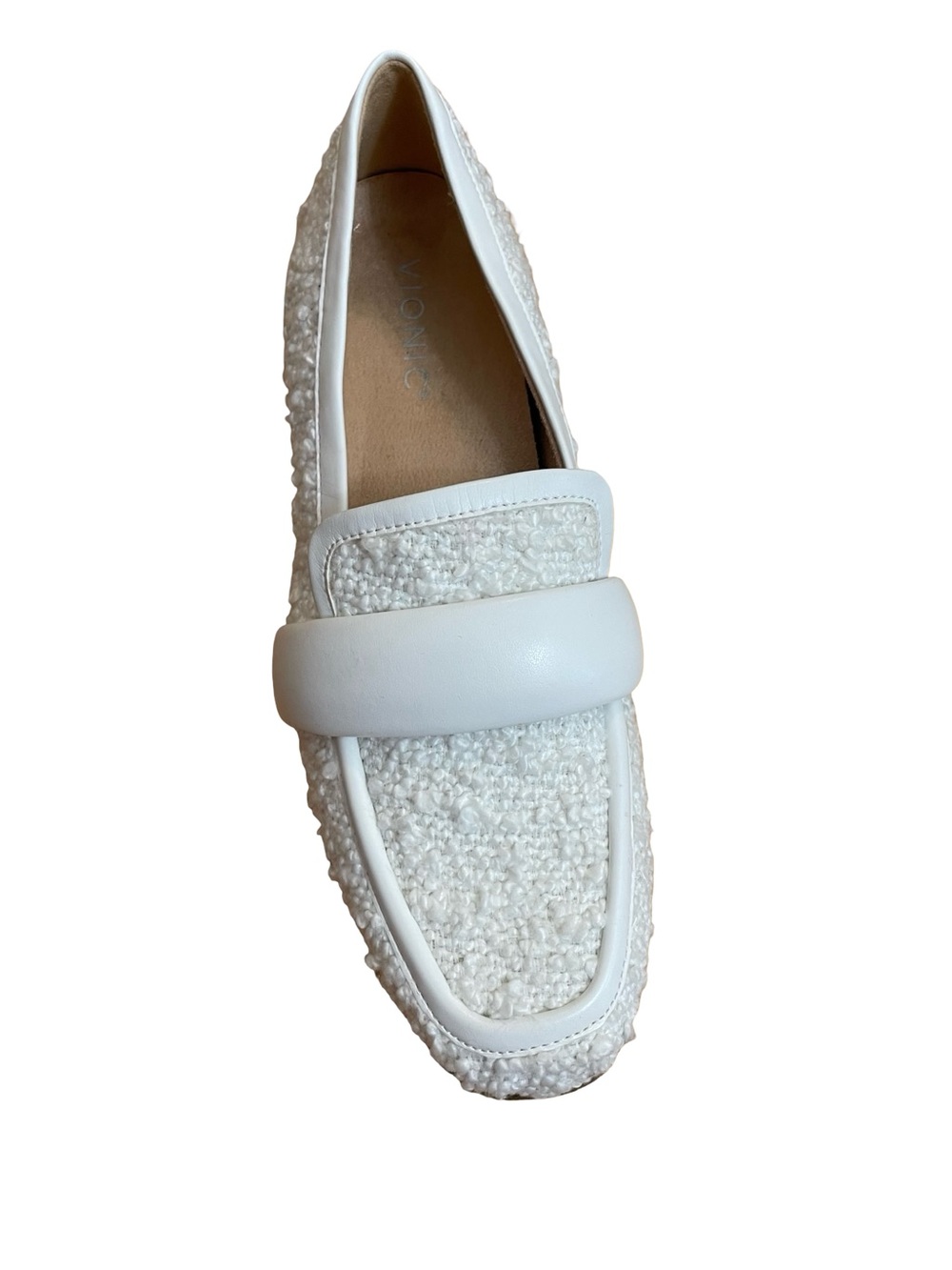 Vionic Mylene White Bouclé Loafers - Picture 3 of 16